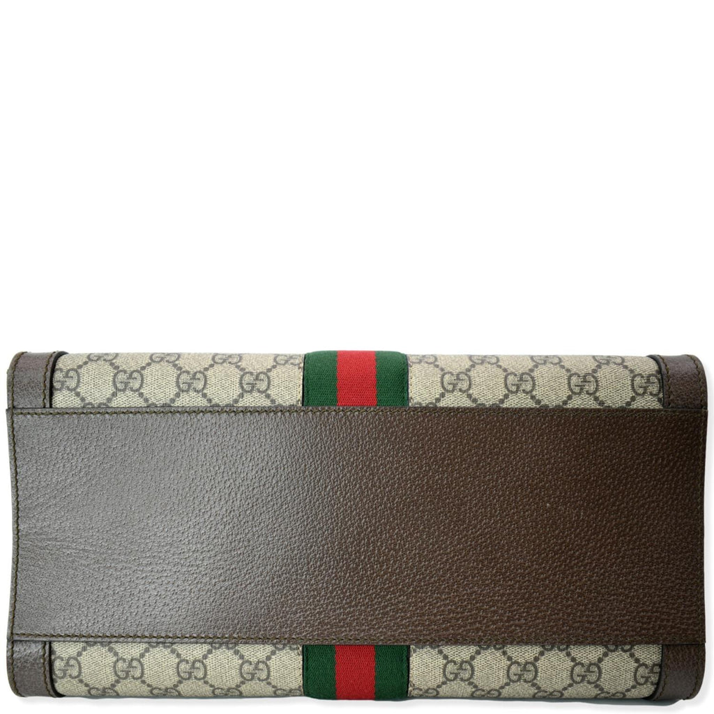 GUCCI Ophidia Medium GG Supreme Tote Shoulder Bag Beige 524537