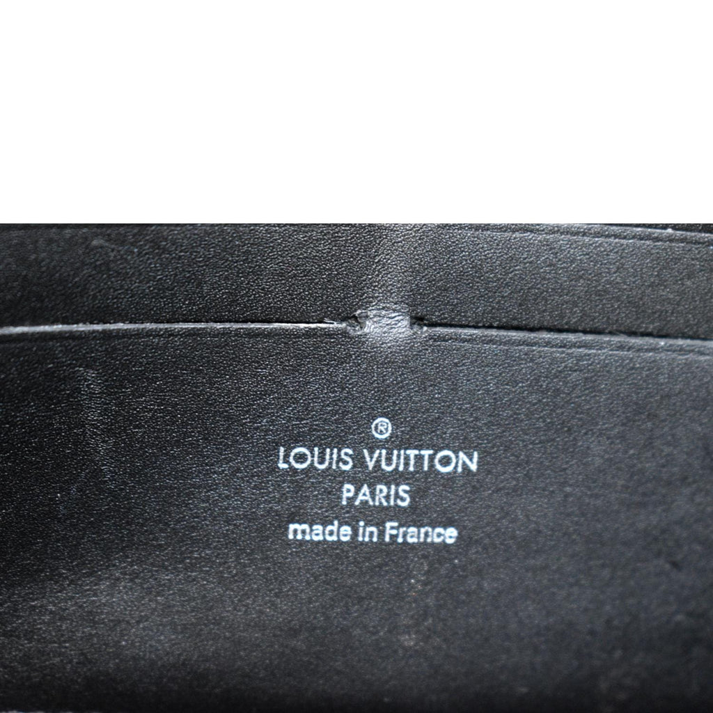LOUIS VUITTON Twist Color Block Monogram Leather Chain Clutch Black