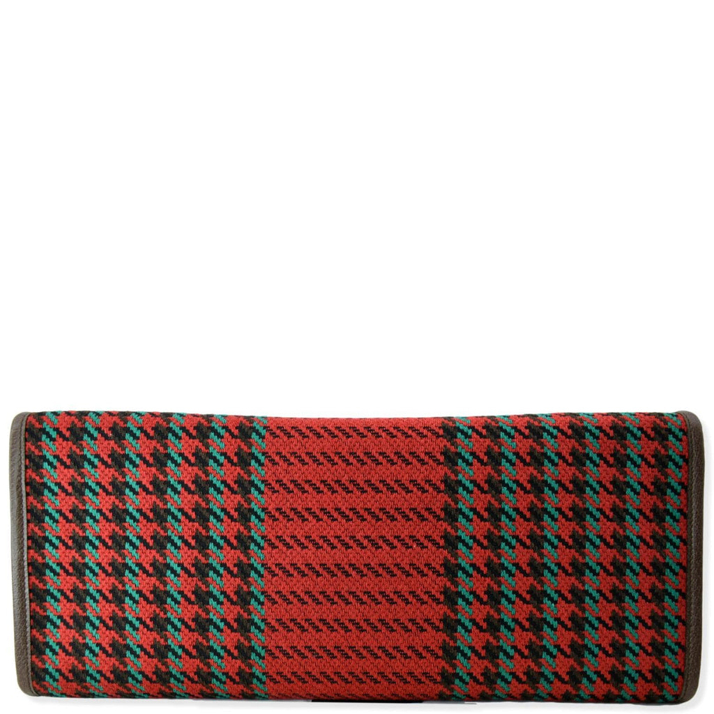 GUCCI New Interlocking GG Houndstooth Stripe Shoulder Bag Red 644994