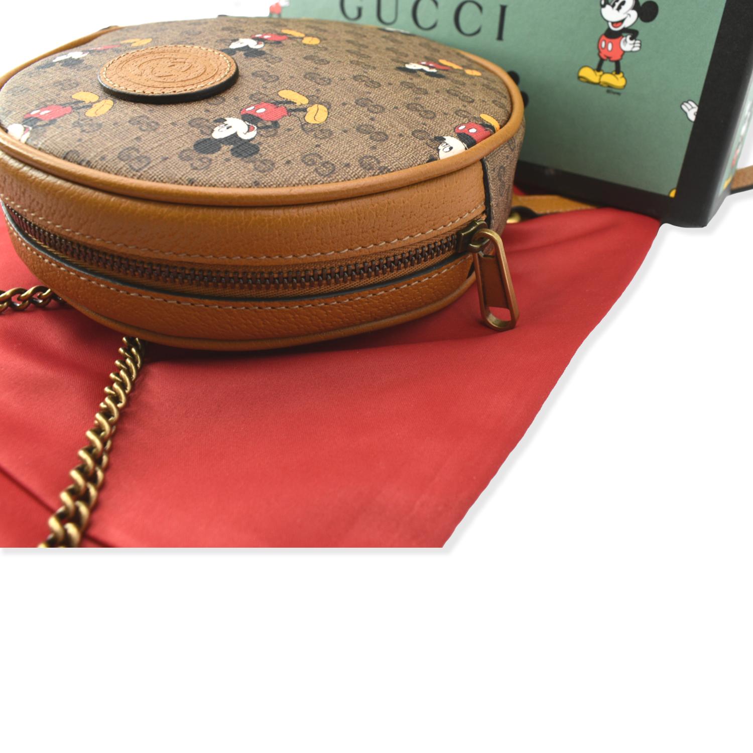 GUCCI Disney x Mini GG Supreme Round Backpack Bag Beige 603730
