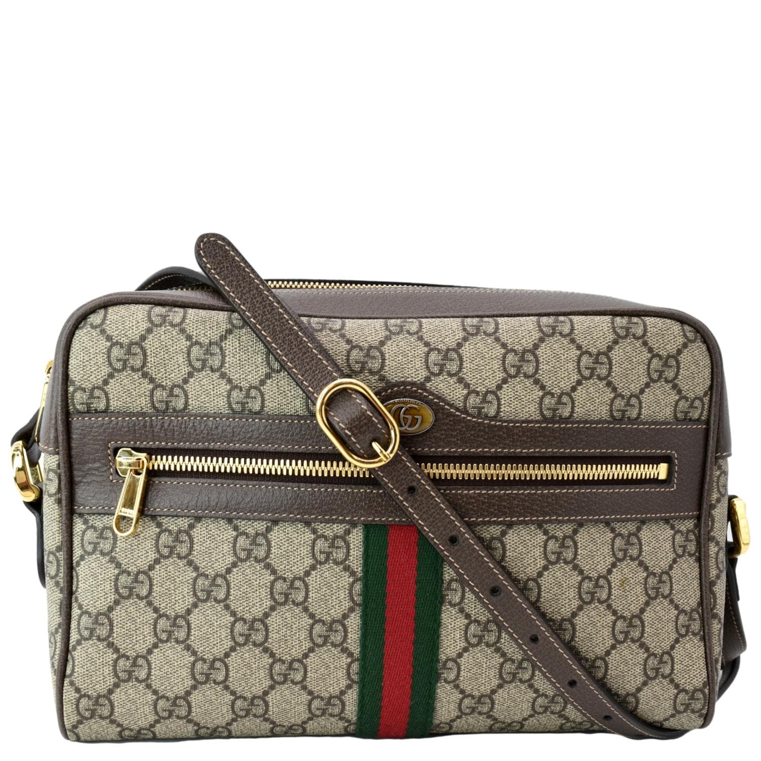 GUCCI Ophidia GG Supreme Crossbody Bag Beige 517080
