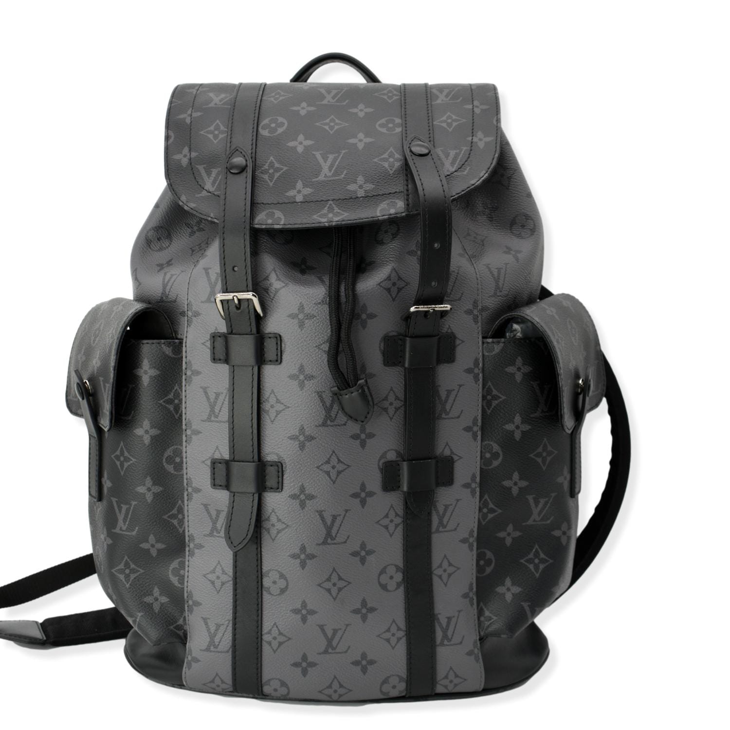 LOUIS VUITTON Christopher PM Reverse Monogram Eclipse Backpack Bag Black