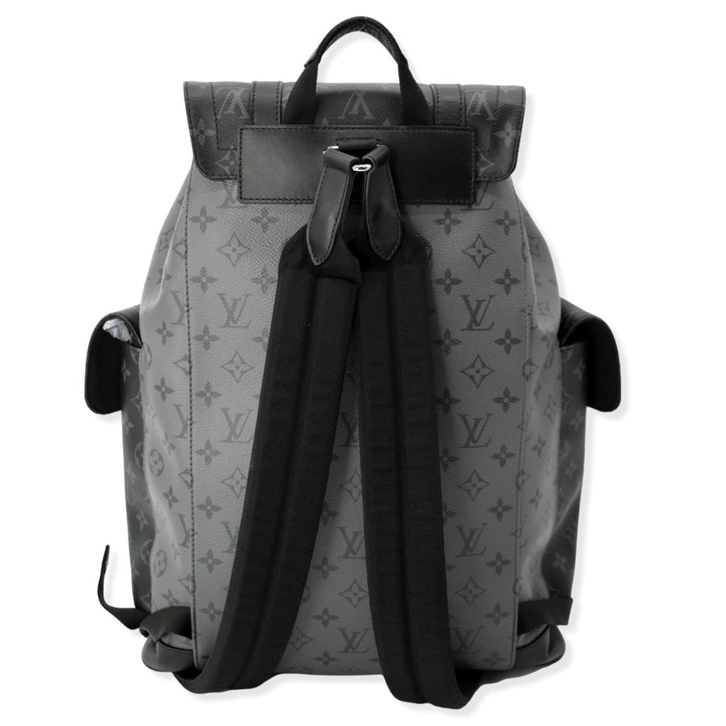 LOUIS VUITTON Christopher PM Reverse Monogram Eclipse Backpack Bag Black