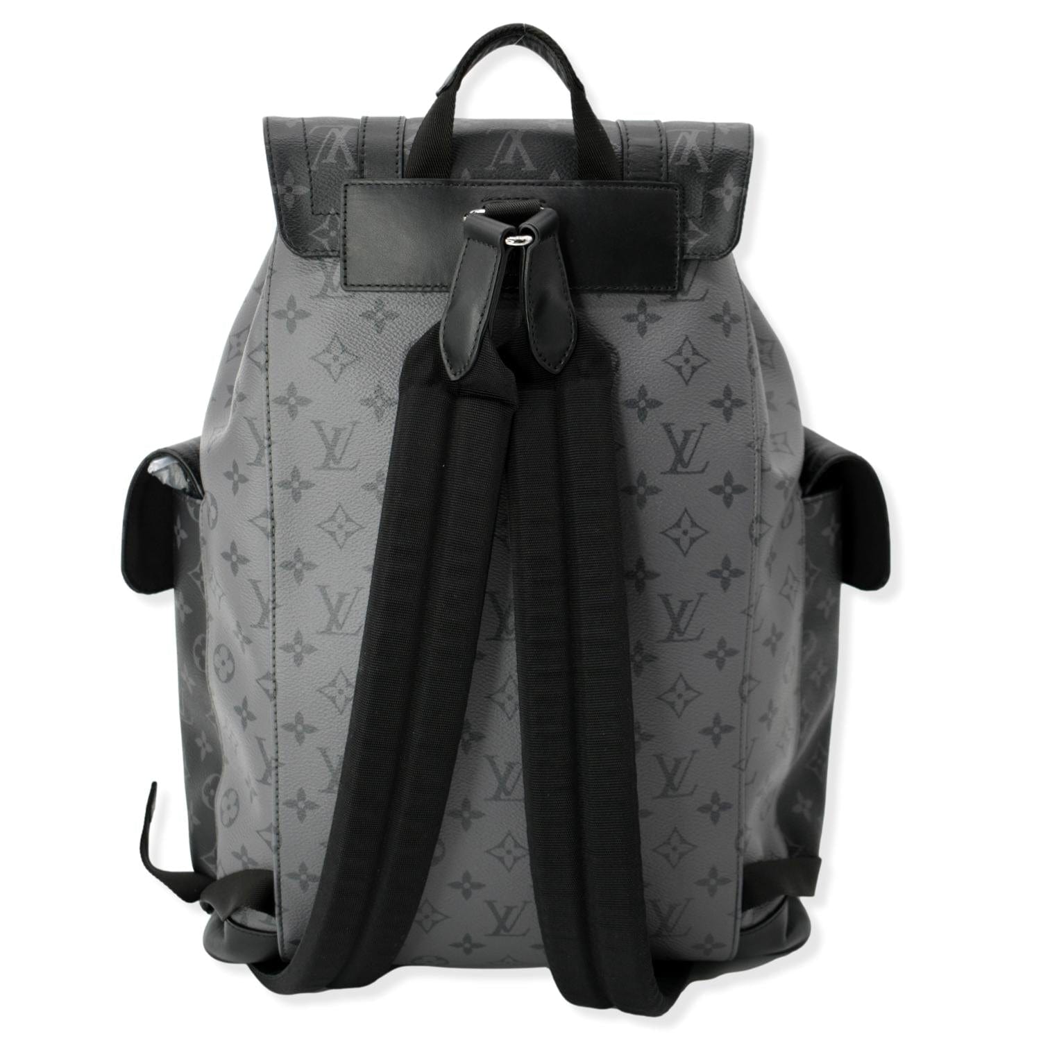 LOUIS VUITTON Christopher PM Reverse Monogram Eclipse Backpack Bag Black