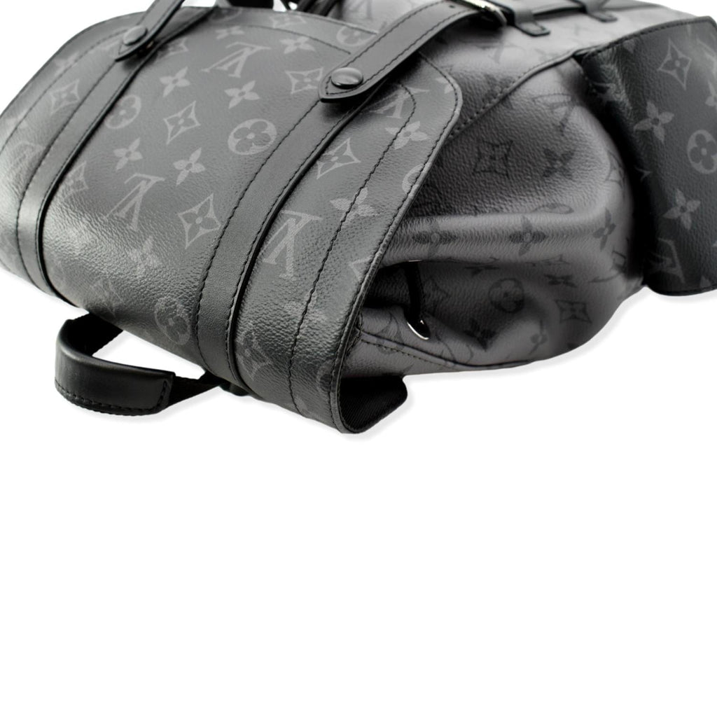 LOUIS VUITTON Christopher PM Reverse Monogram Eclipse Backpack Bag Black