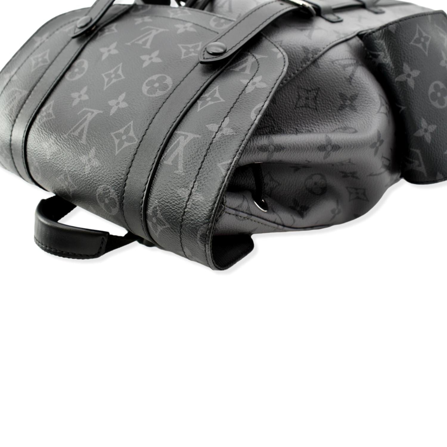 LOUIS VUITTON Christopher PM Reverse Monogram Eclipse Backpack Bag Black