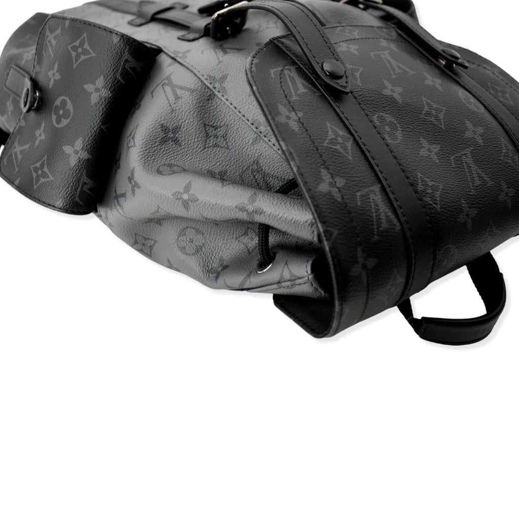 LOUIS VUITTON Christopher PM Reverse Monogram Eclipse Backpack Bag Black