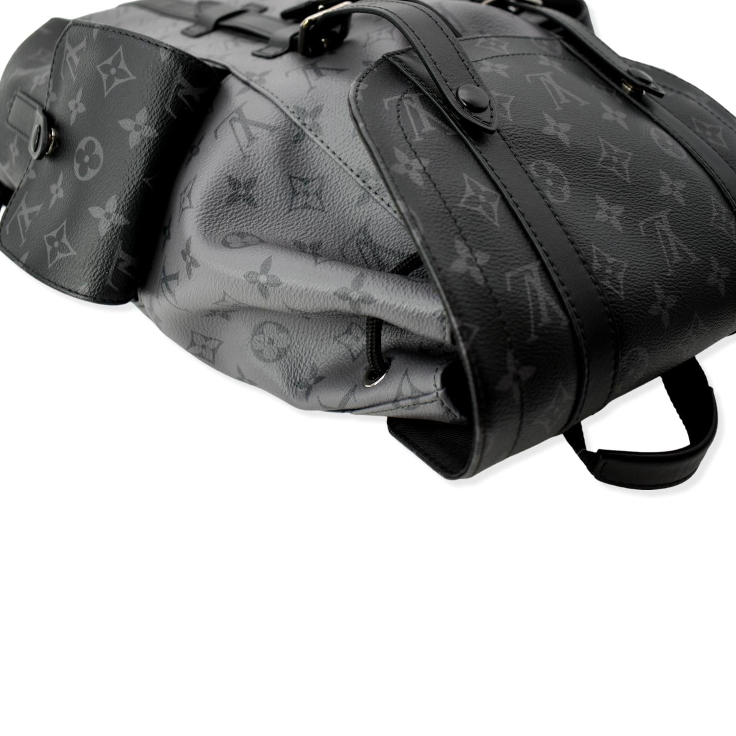 LOUIS VUITTON Christopher PM Reverse Monogram Eclipse Backpack Bag Black
