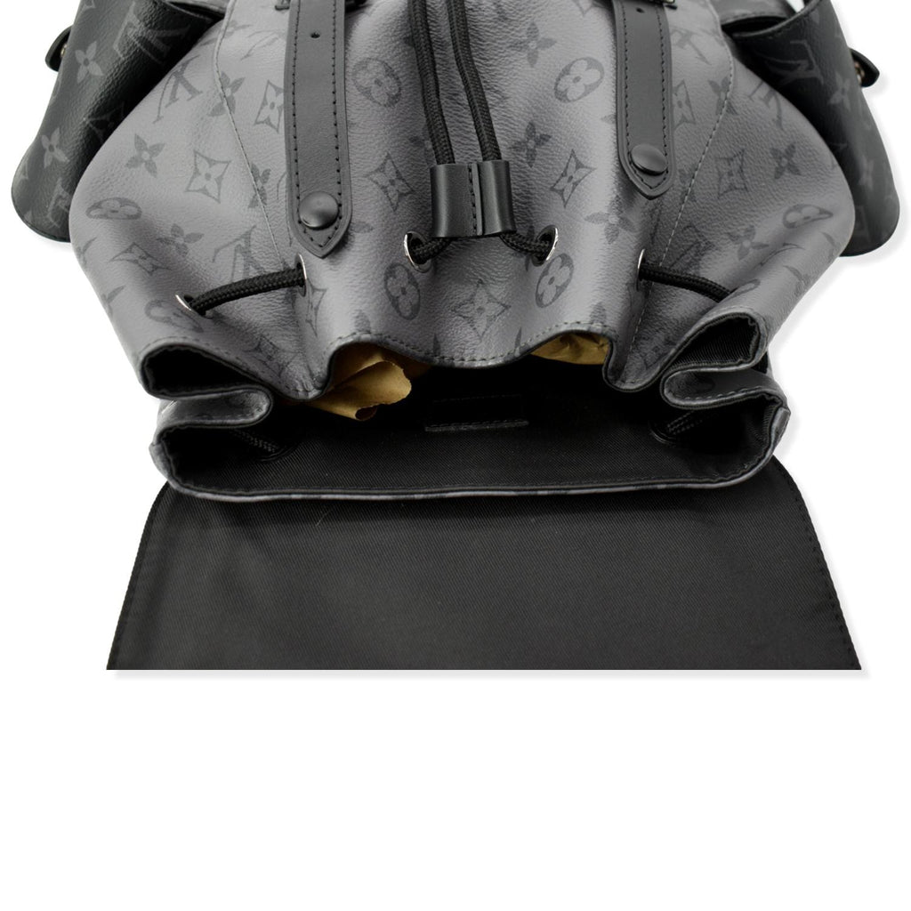 LOUIS VUITTON Christopher PM Reverse Monogram Eclipse Backpack Bag Black