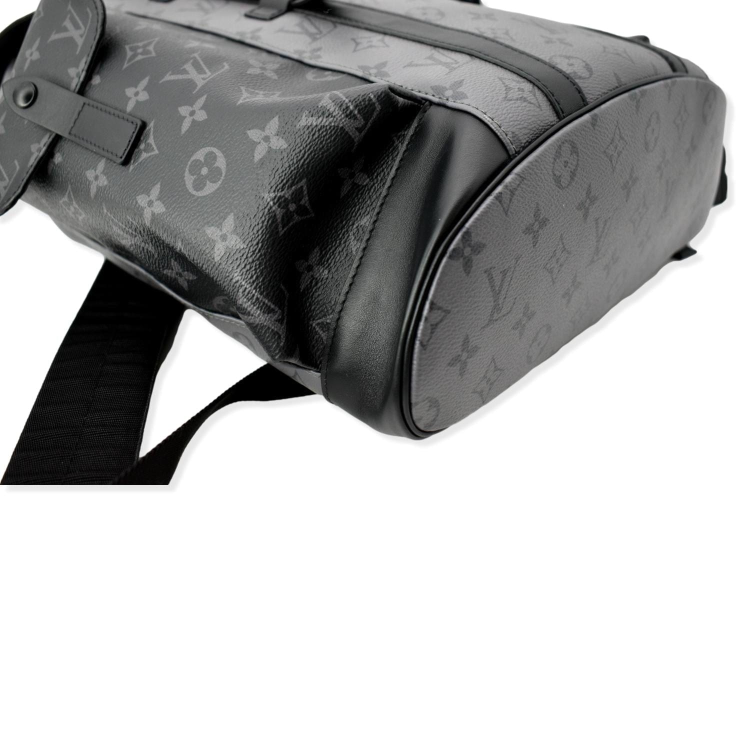 LOUIS VUITTON Christopher PM Reverse Monogram Eclipse Backpack Bag Black