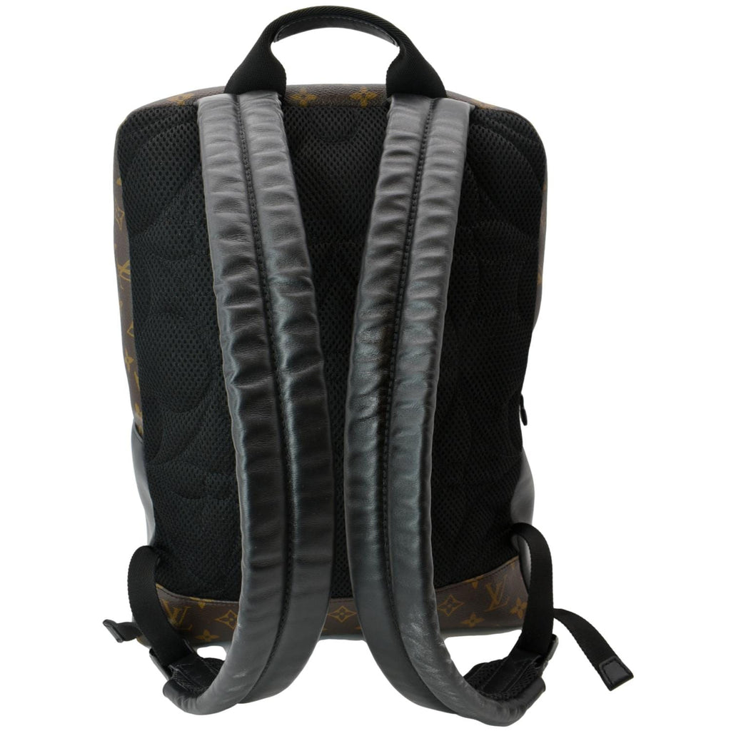 LOUIS VUITTON Dean Monogram Macassar Canvas Backpack Bag Black