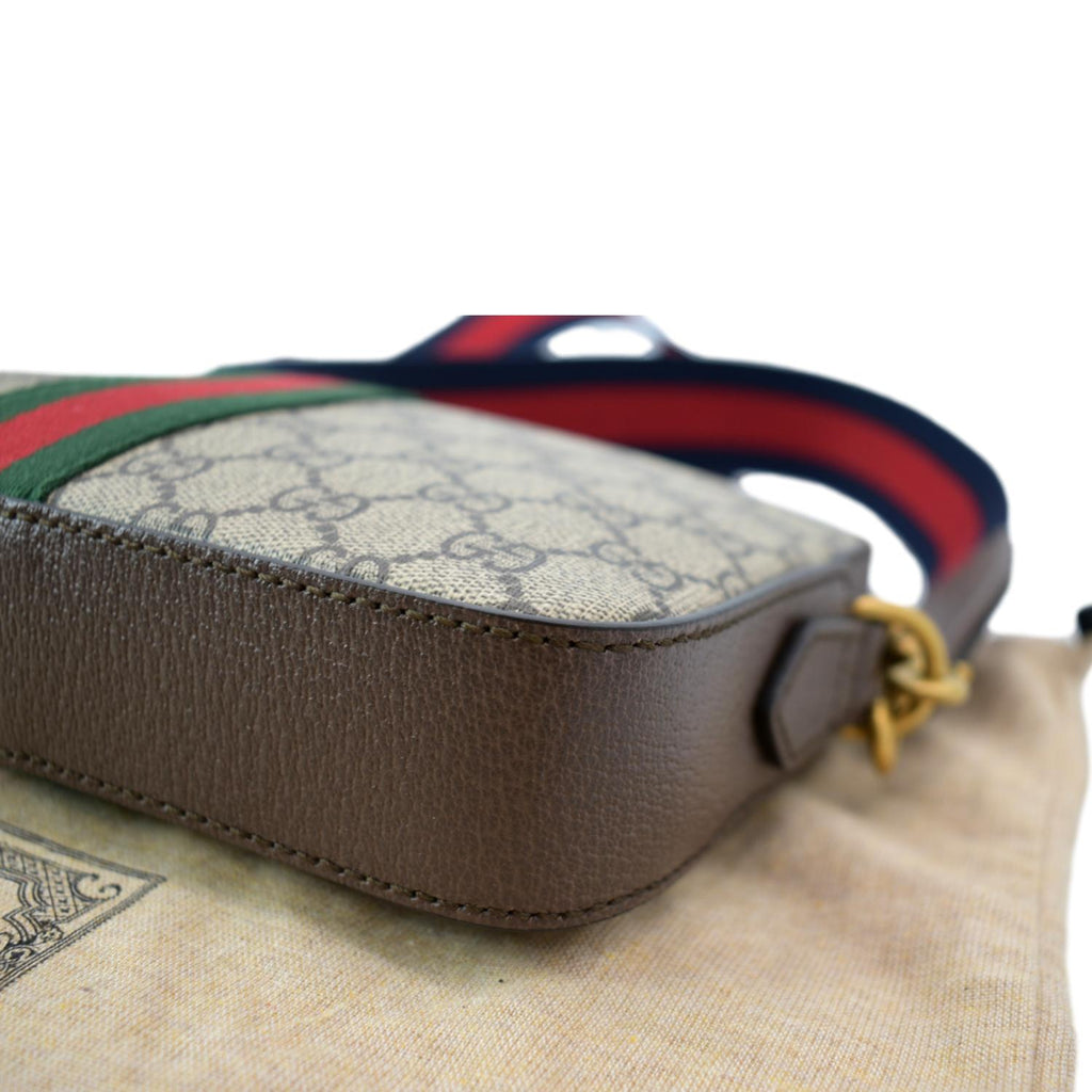 GUCCI Ophidia GG Supreme Canvas Crossbody Bag Beige 699439