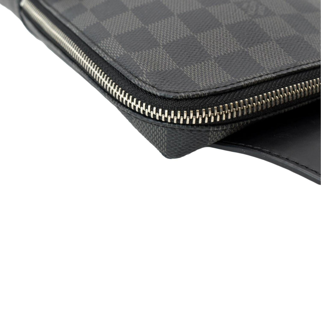 LOUIS VUITTON Avenue Sling Damier Graphite Backpack Bag Black