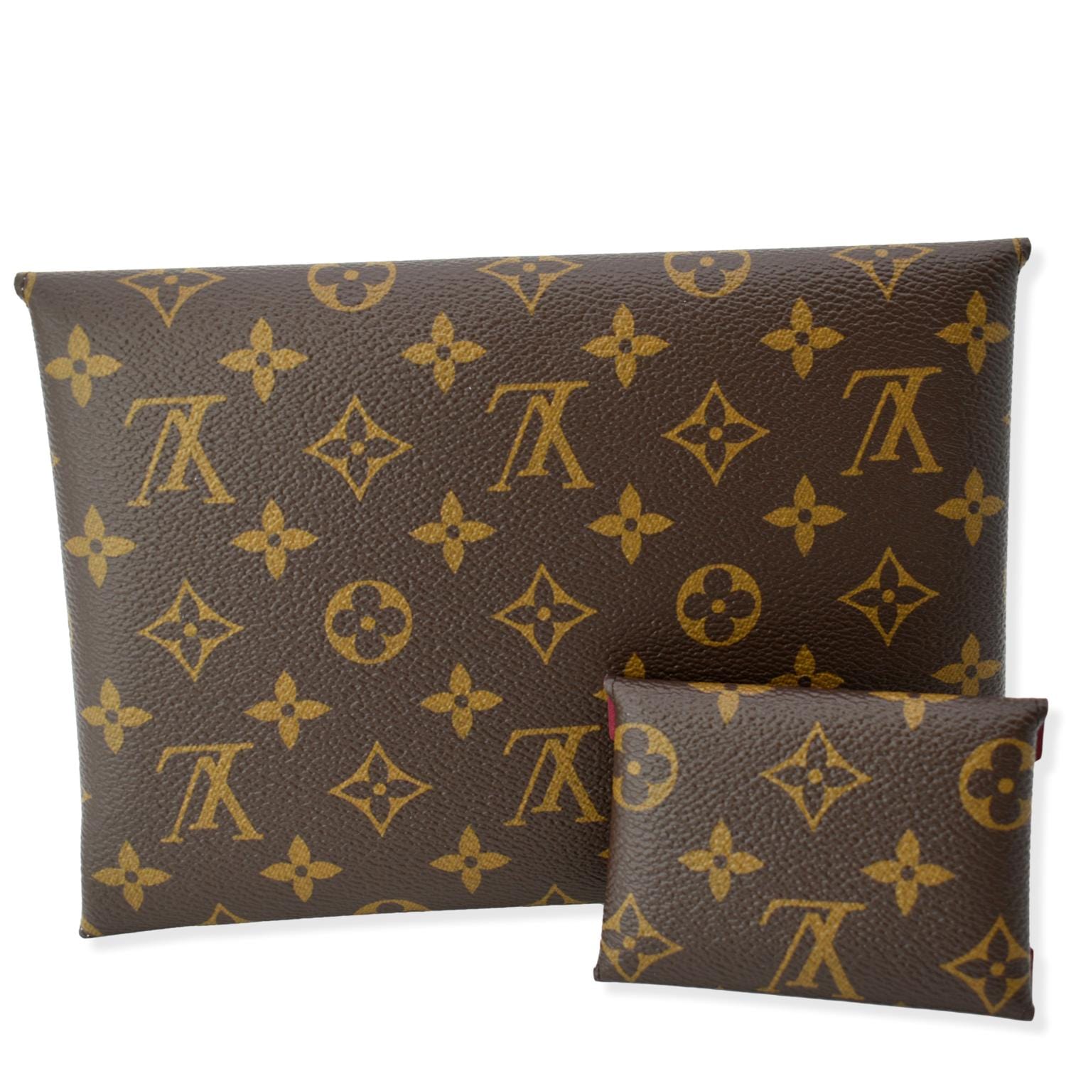 LOUIS VUITTON Kirigami Pochette Large/Small Monogram Canvas Clutch Brown