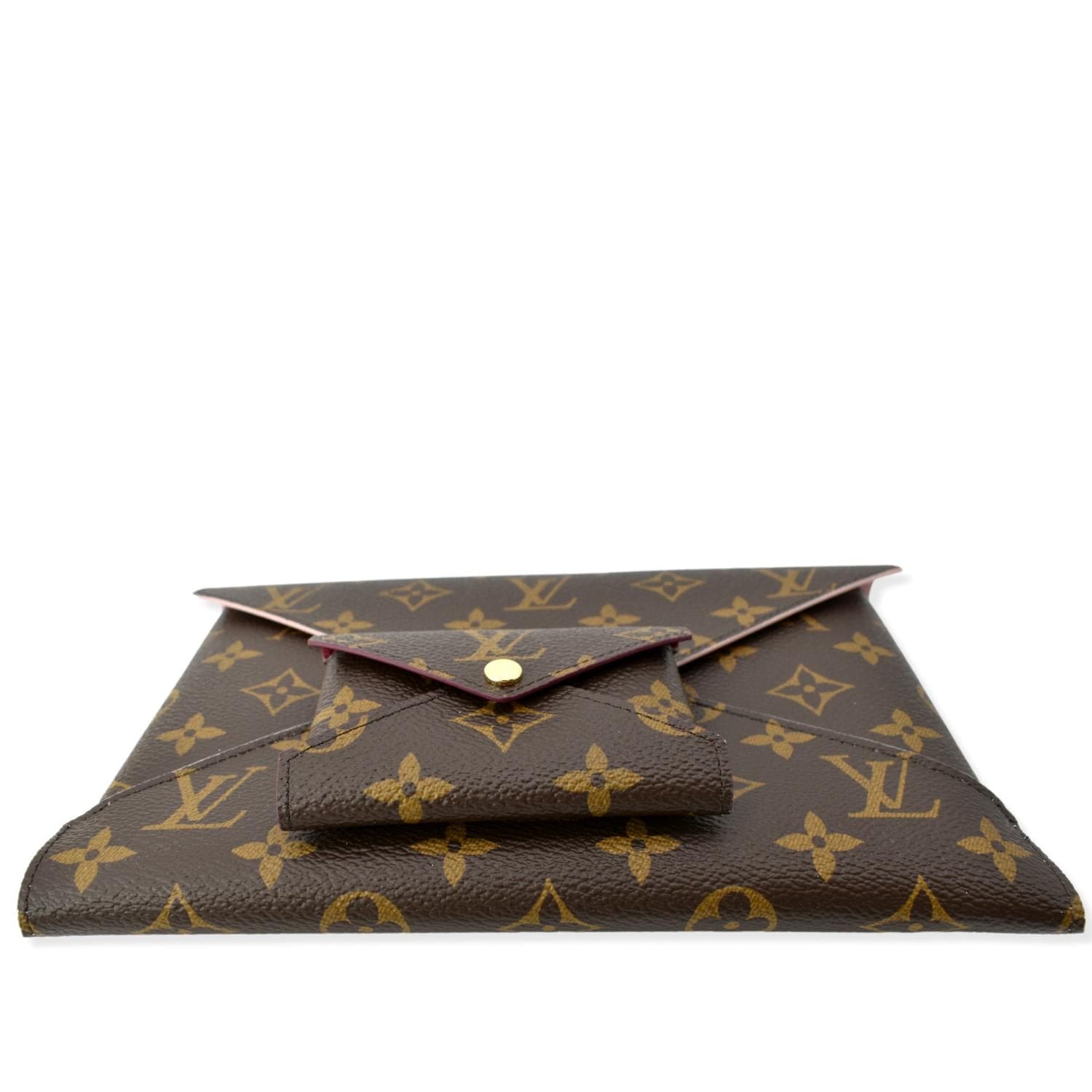 LOUIS VUITTON Kirigami Pochette Large/Small Monogram Canvas Clutch Brown