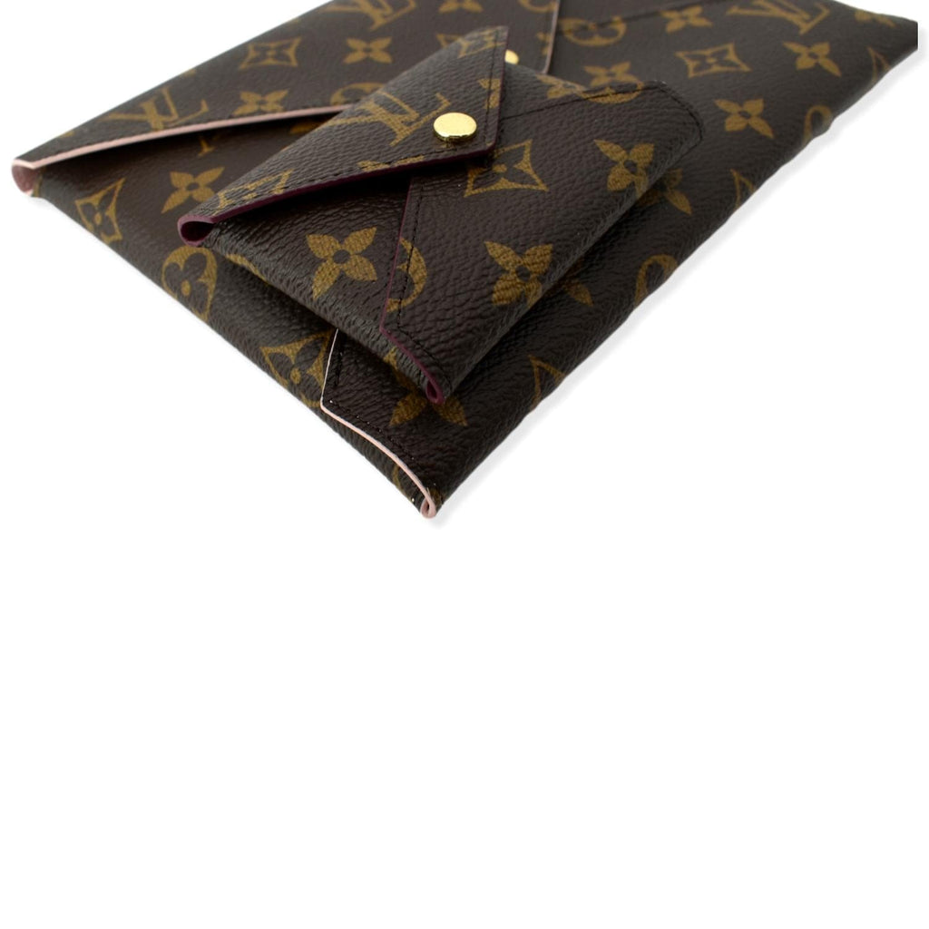 LOUIS VUITTON Kirigami Pochette Large/Small Monogram Canvas Clutch Brown