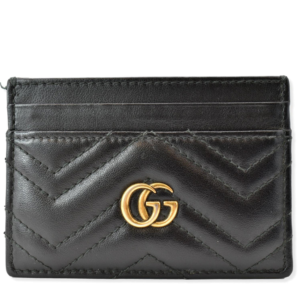 GUCCI GG Marmont Leather  Case Black 443227