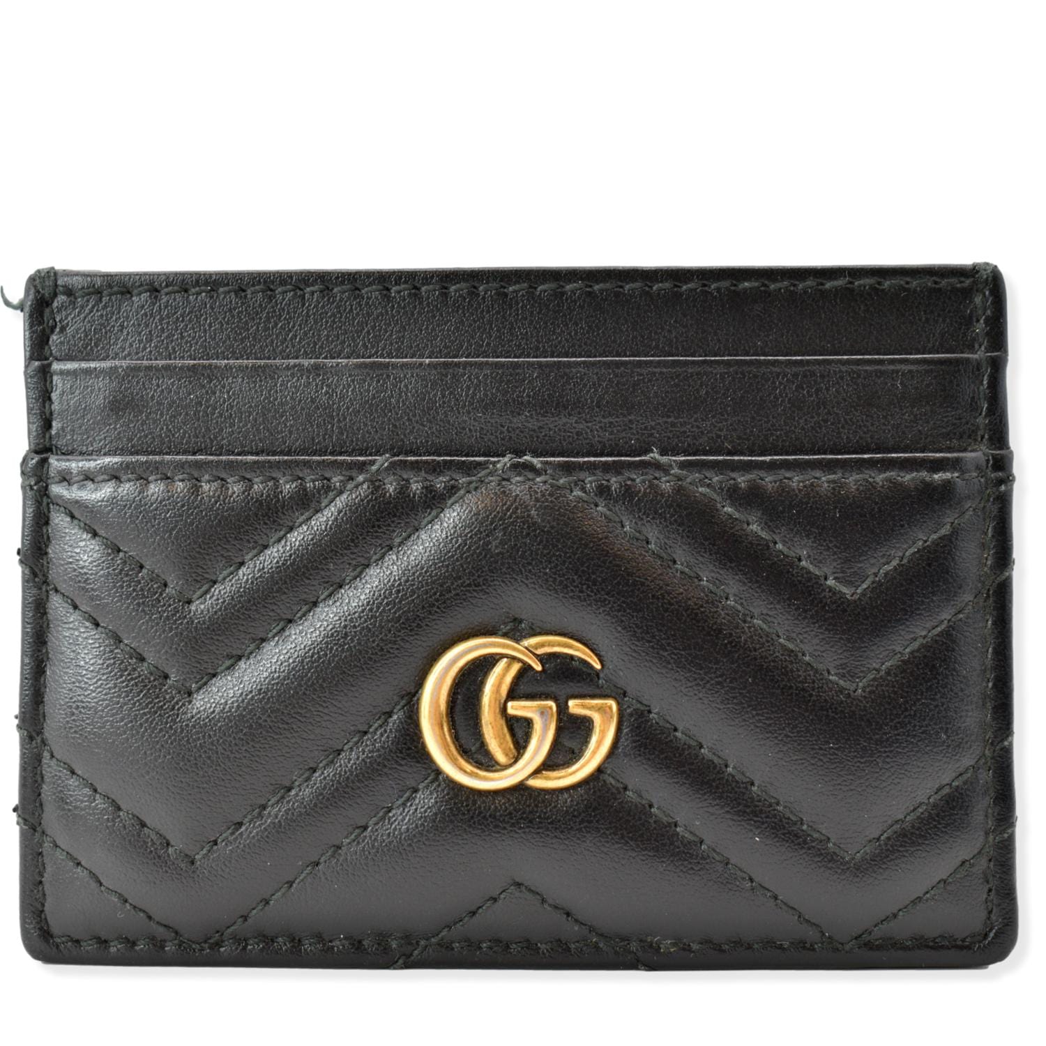 GUCCI GG Marmont Leather  Case Black 443227
