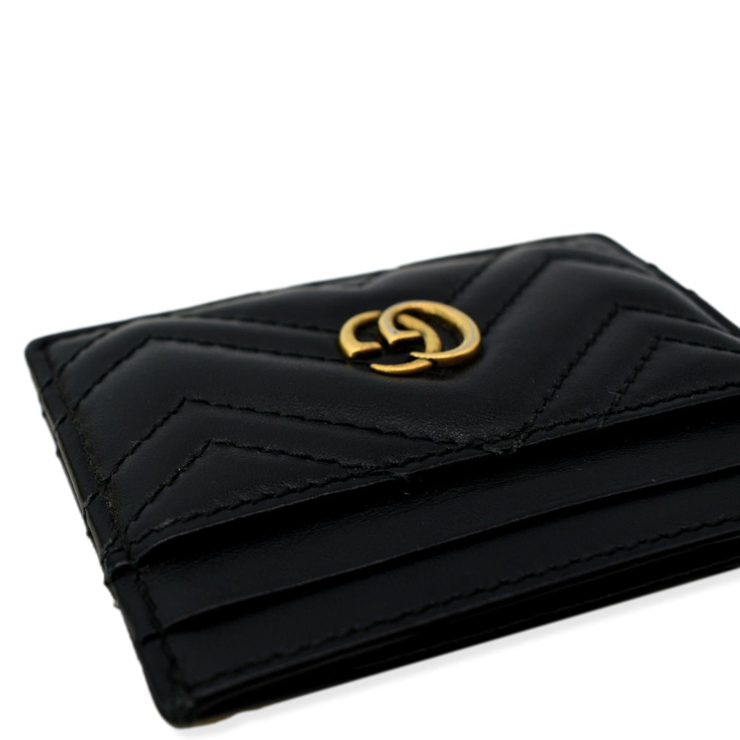 GUCCI GG Marmont Leather  Case Black 443227