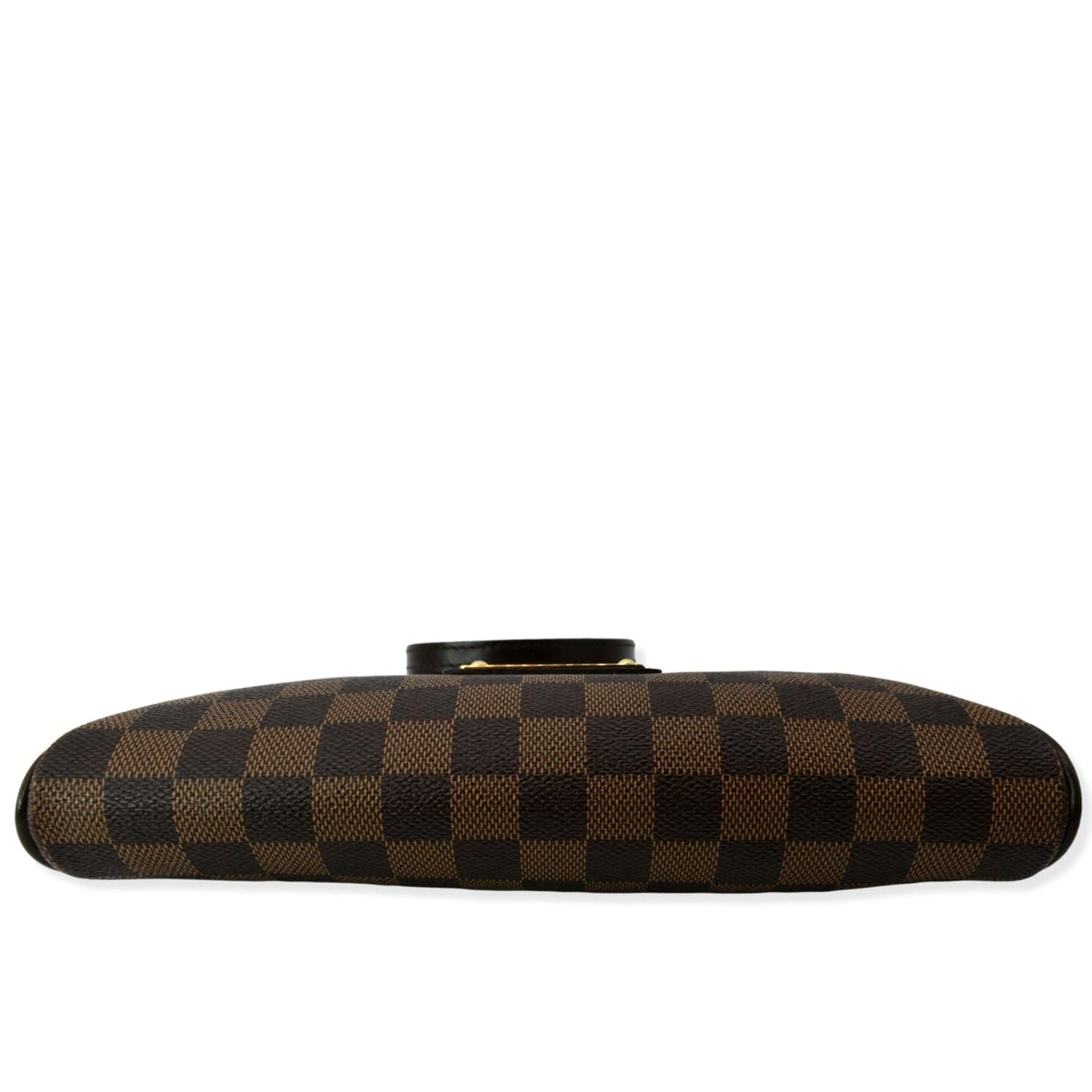 LOUIS VUITTON Eva Pochette Damier Ebene Clutch Crossbody Bag Brown