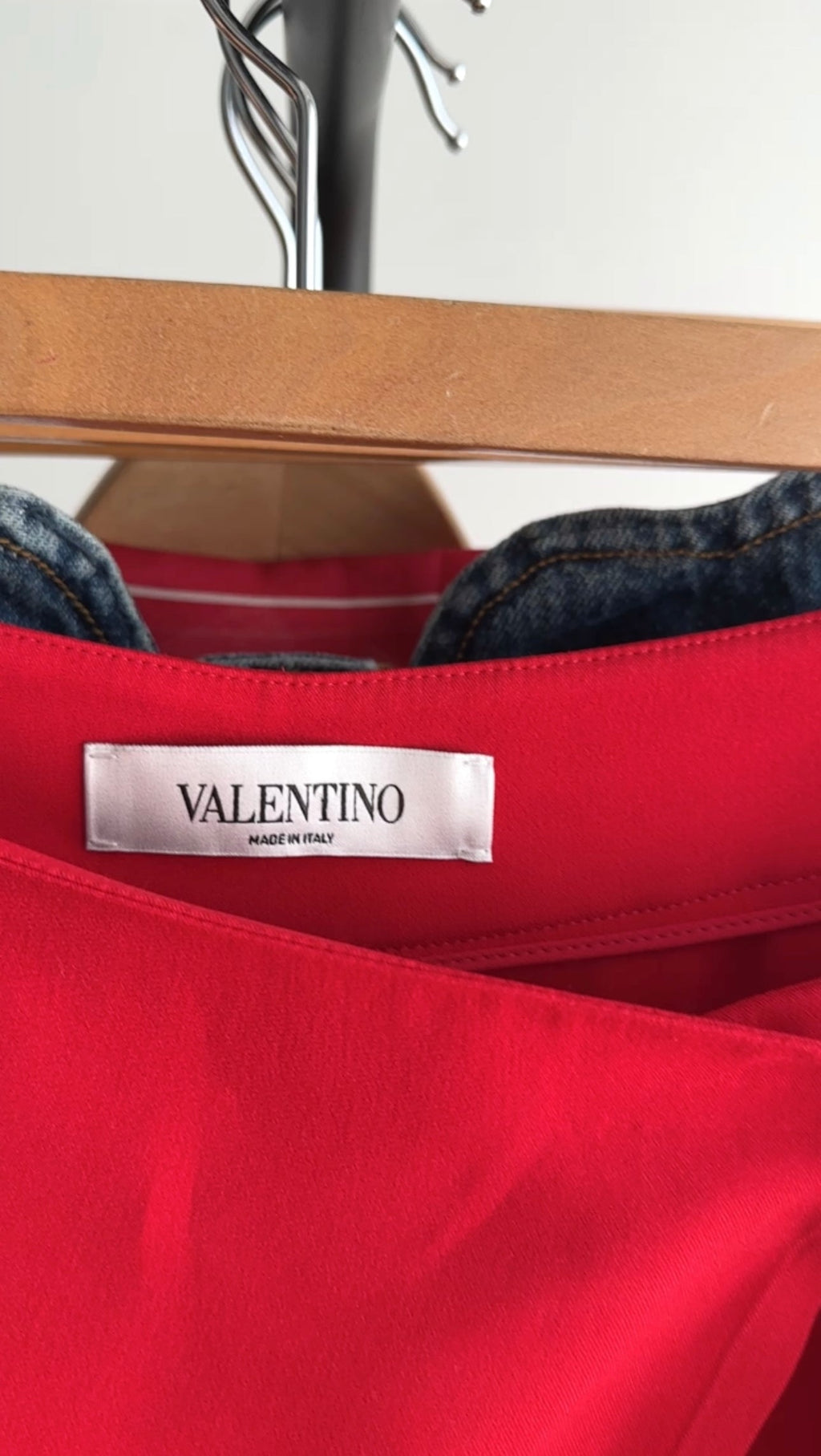 Valentino Long Red Drape Front Trousers / Skirt - L (10/12)