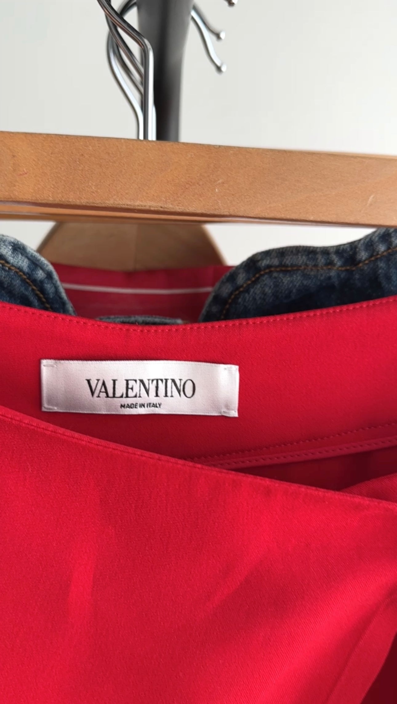 Valentino Long Red Drape Front Trousers / Skirt - L (10/12)