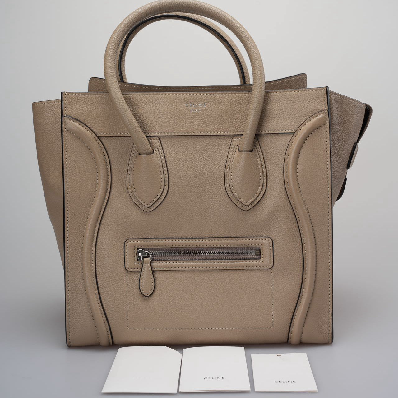Celine Gray Luggage Tote Leather Bag 2012