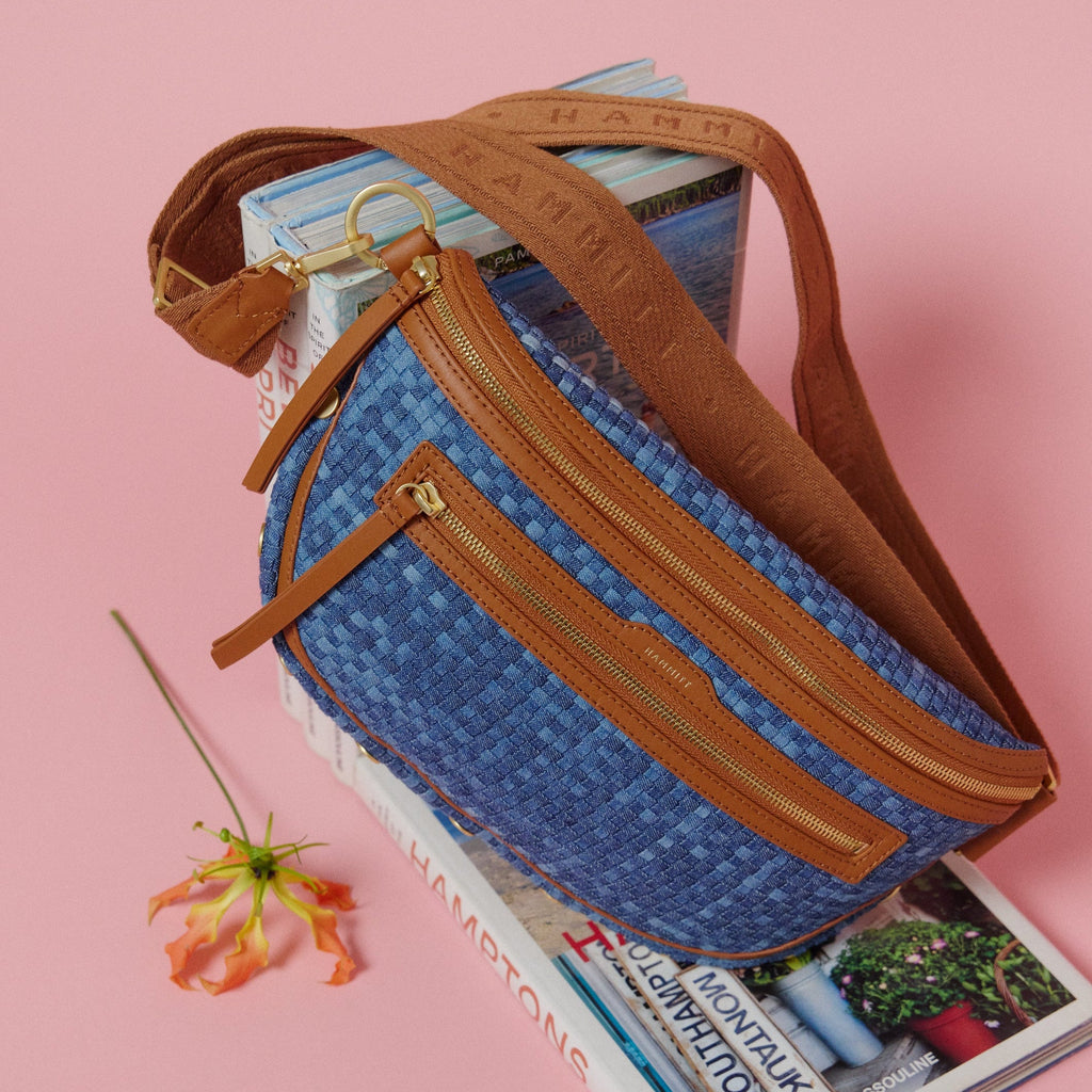 Charles Crossbody | Mosaic Denim/Brushed Gold | Lrg