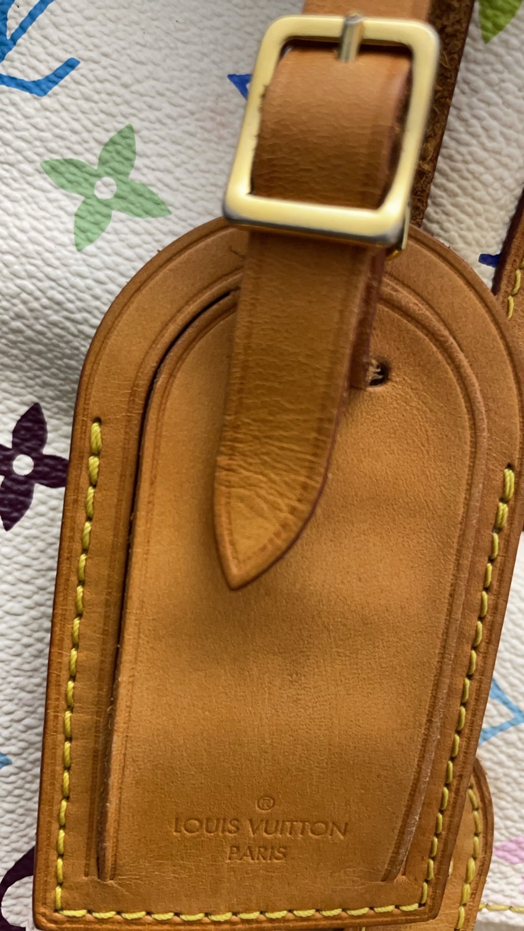 Louis Vuitton Takashi Murakami White Multicolore Monogram Coated Canvas Petit Noe Bag Gold Hardware