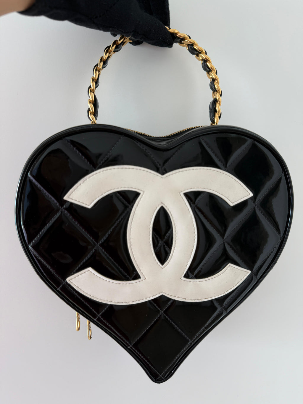Chanel Vintage 95 Barbie Cc Heart Vanity Bag