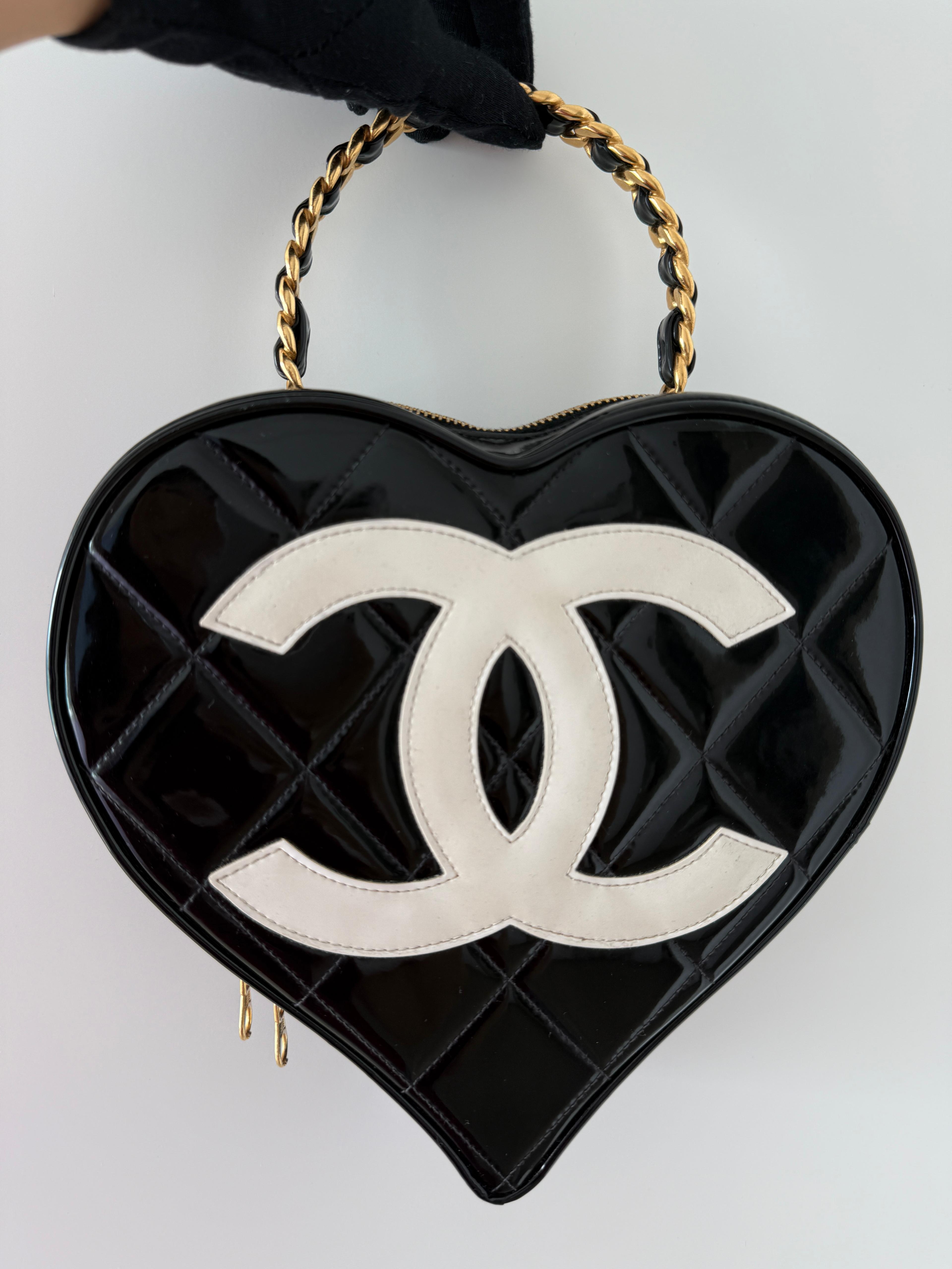 Chanel Vintage 95 Barbie Cc Heart Vanity Bag