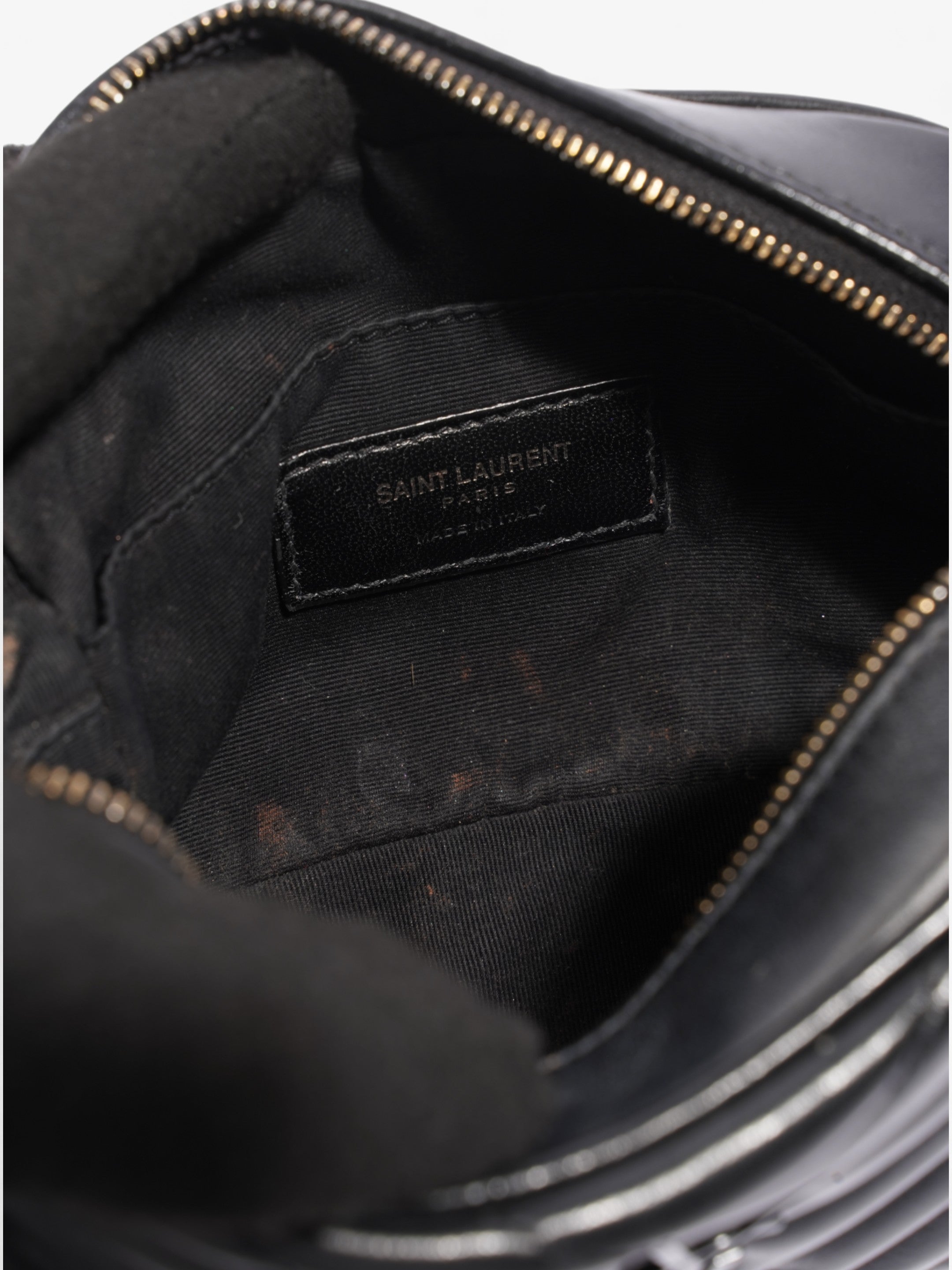 Saint Laurent Lou Belt Bag Black Calfskin Leather