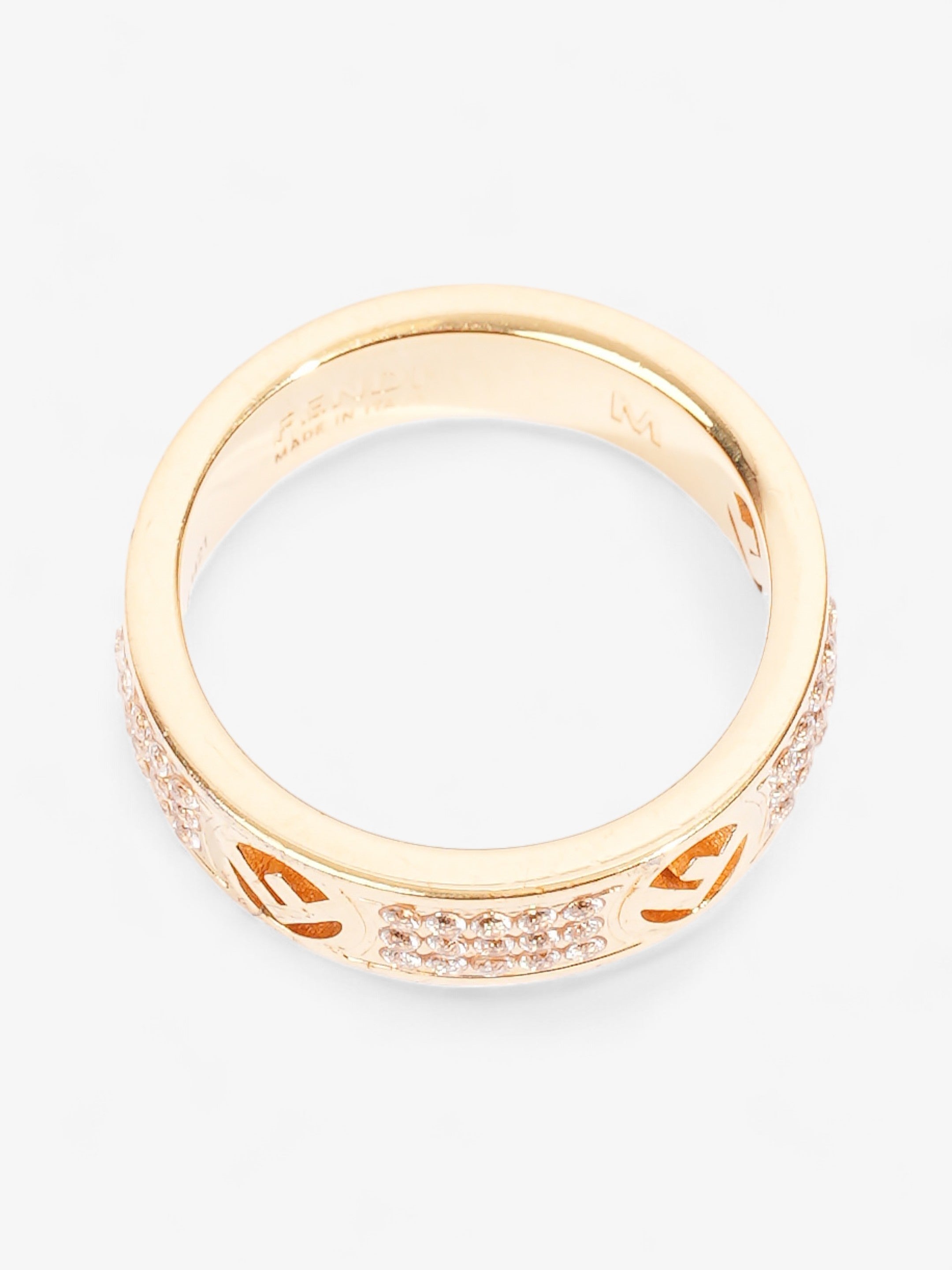 Fendi FF Ring Gold Base Metal Medium (54mm)