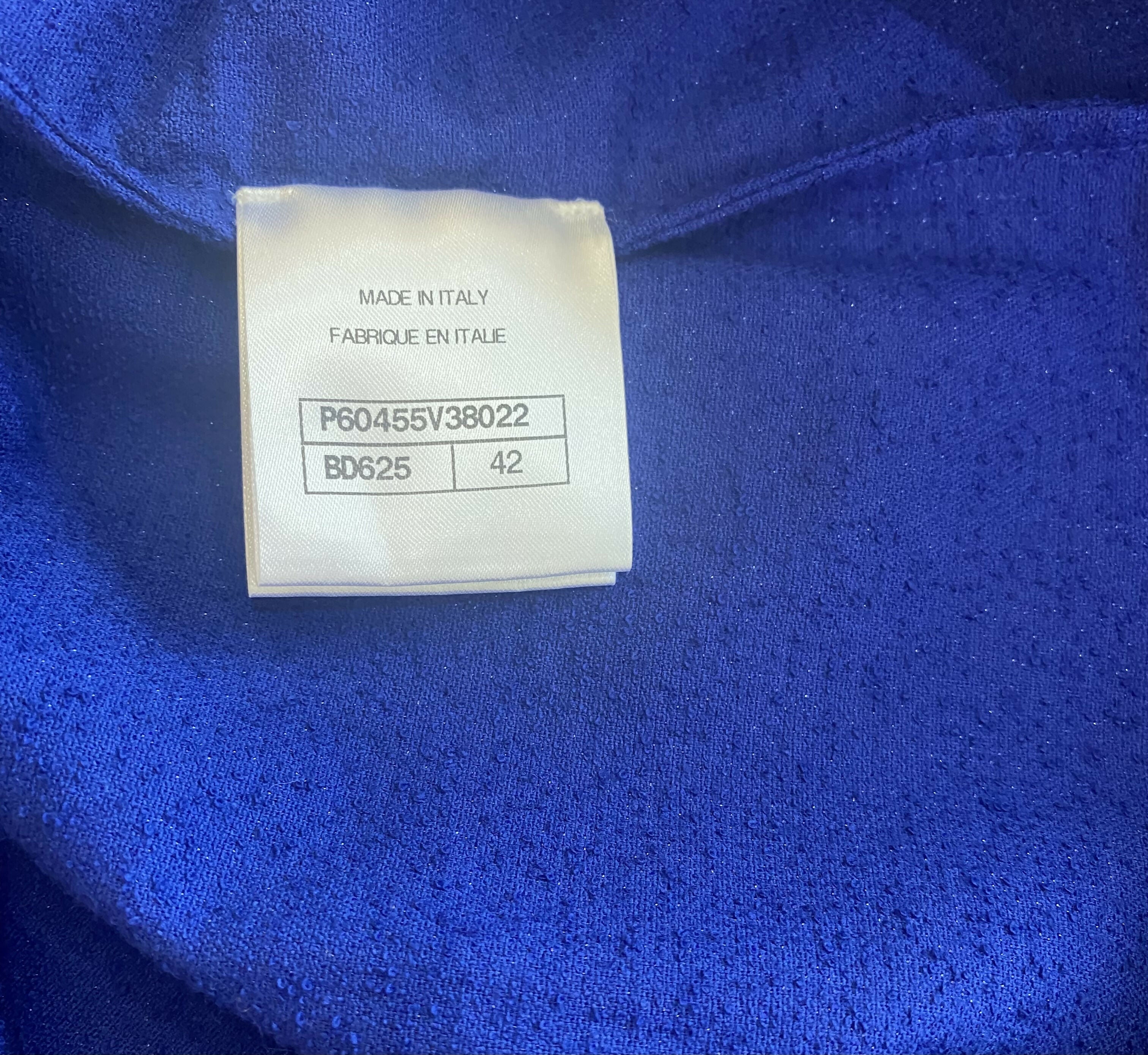 Chanel 19C La Pausa Runway Blue Blouse Top Shirt FR 42