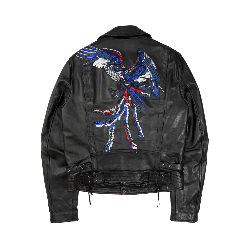 Diesel Black Gold Leather Moto Jacket - Men's 52