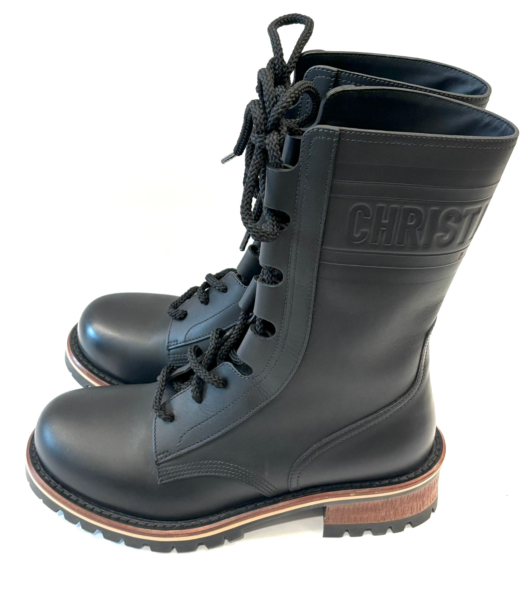 DIOR CALFSKIN LEATHER QUEST HIKING BOOTS