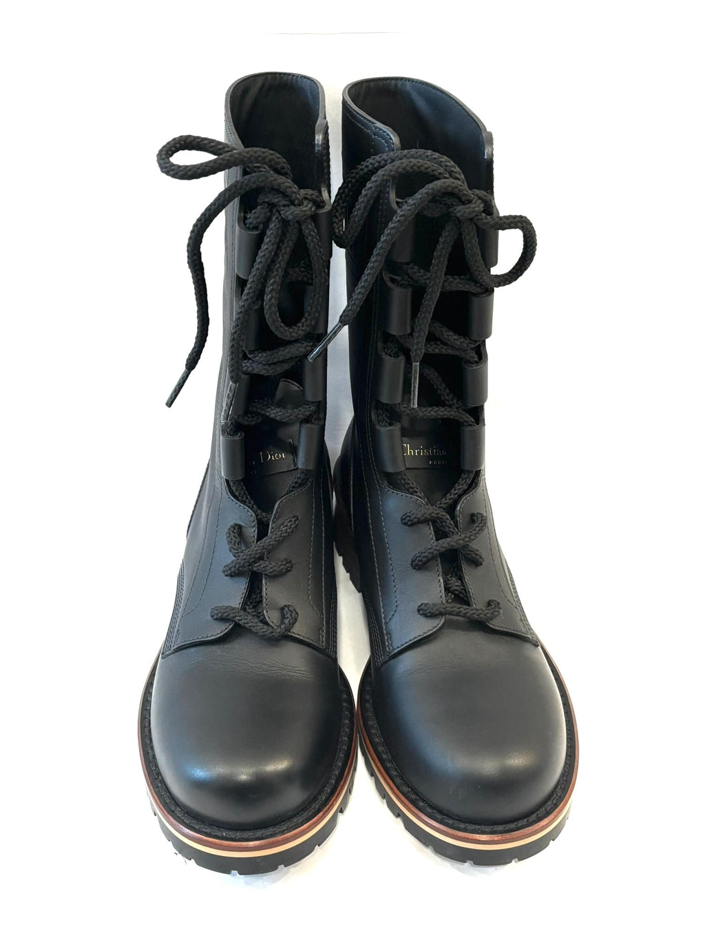 DIOR CALFSKIN LEATHER QUEST HIKING BOOTS