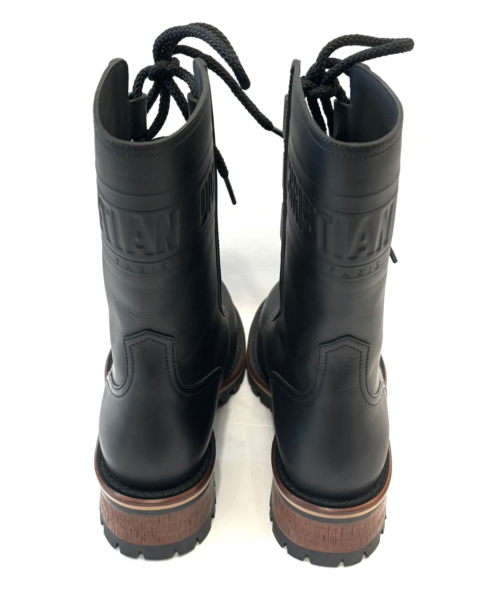 DIOR CALFSKIN LEATHER QUEST HIKING BOOTS