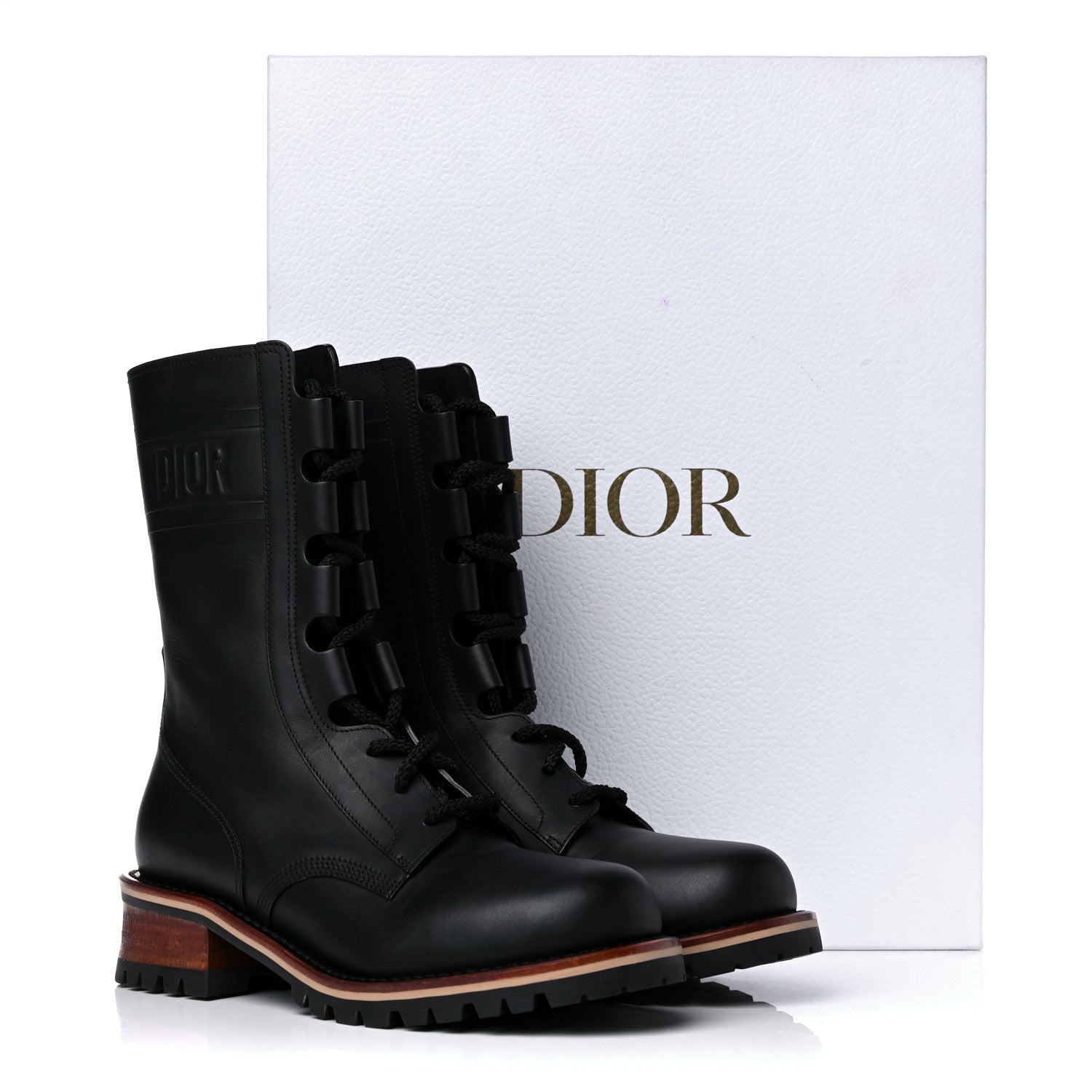 DIOR CALFSKIN LEATHER QUEST HIKING BOOTS