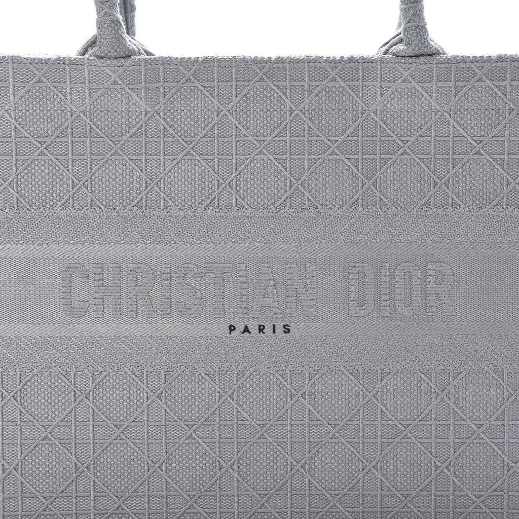DIOR EMBROIDERED CANNAGE MEDIUM BOOK TOTE BAG