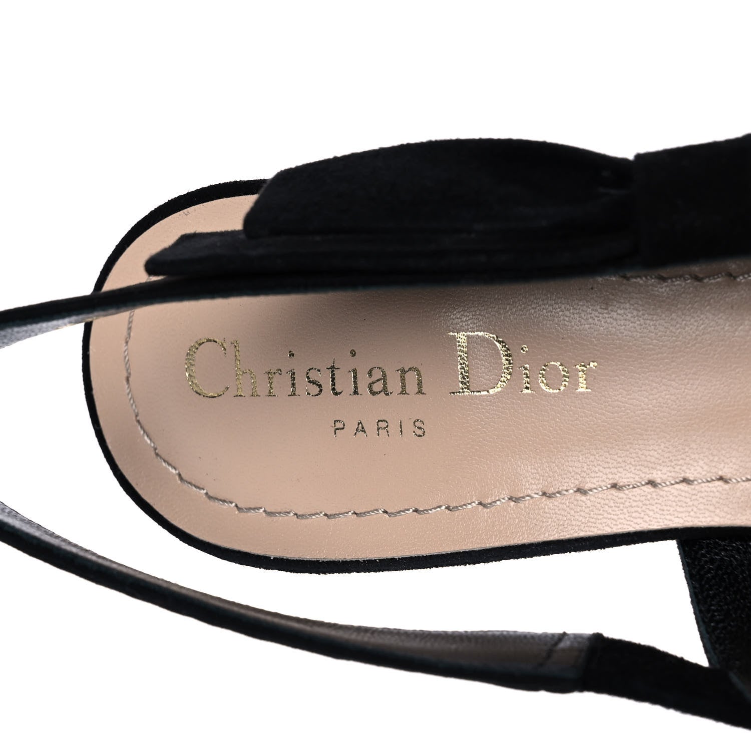 DIOR EMBROIDERED CALFSKIN BEADED SWEET D-SLINGBACK PUMPS