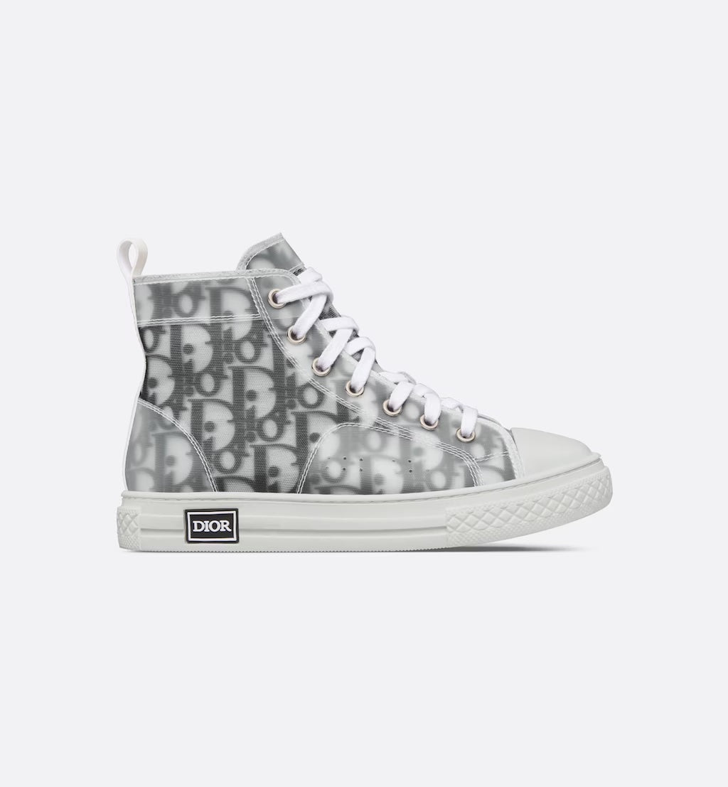 DIOR MEN'S B23 OBLIQUE CANVAS HIGH TOP SNEAKERS