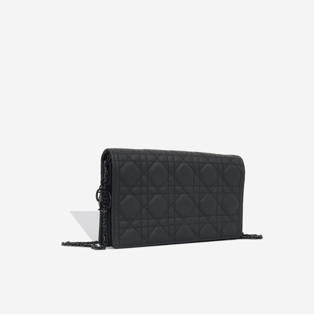 Christian Dior Lady Dior Pouch - Matte Black
