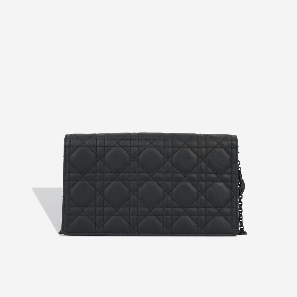 Christian Dior Lady Dior Pouch - Matte Black
