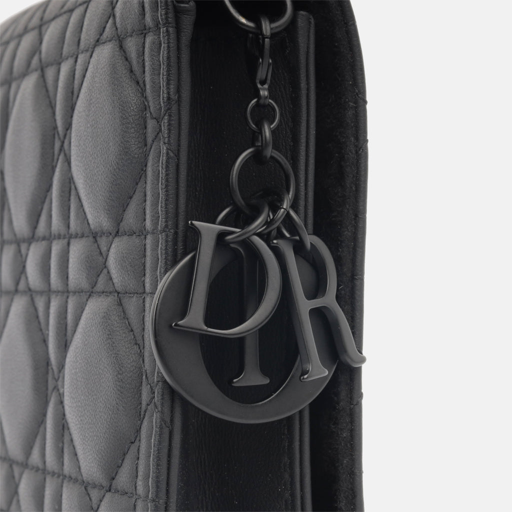 Christian Dior Lady Dior Pouch - Matte Black