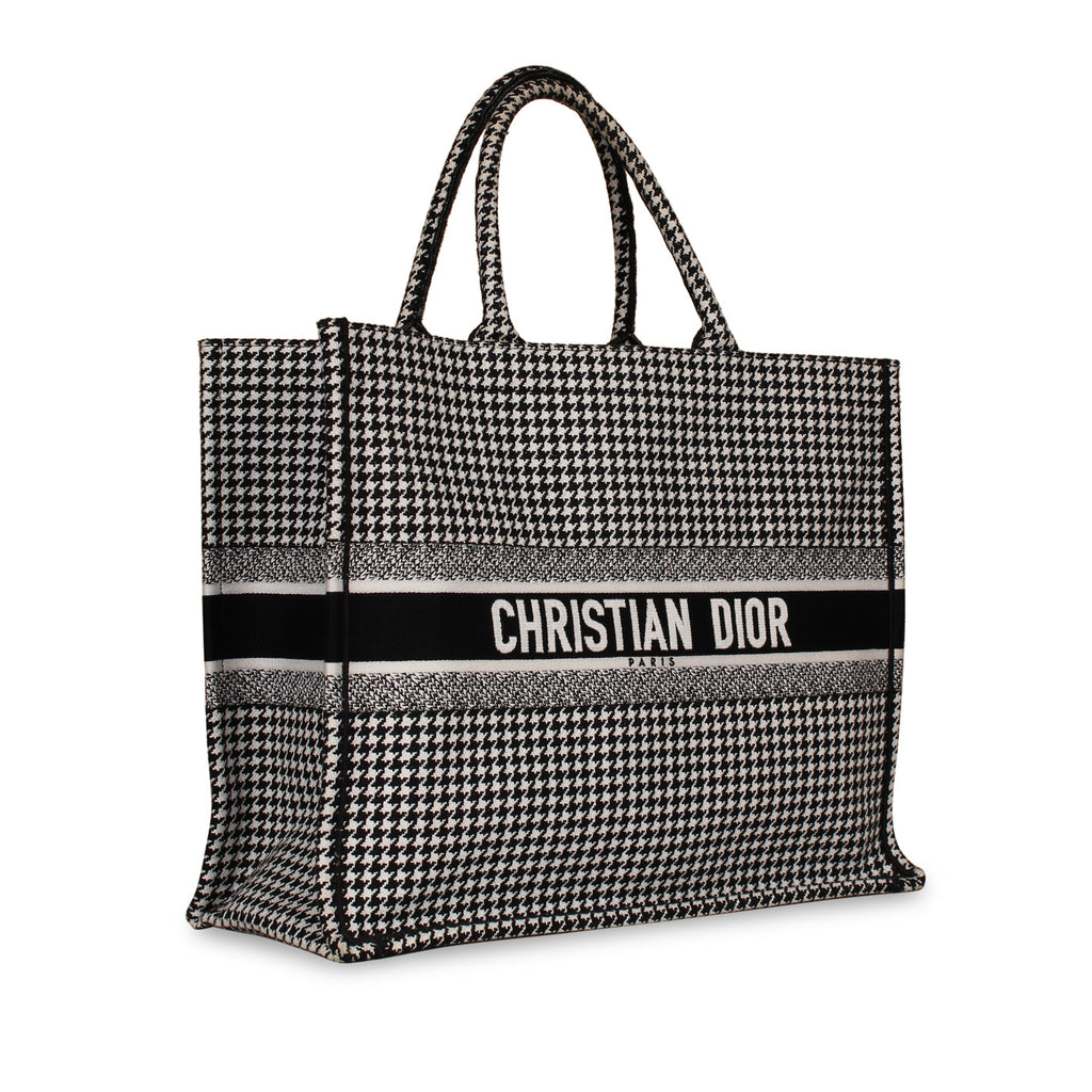 Christian Dior Large Dior Book Tote -  Houndstooth