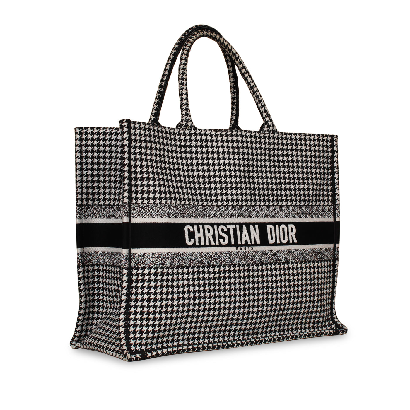 Christian Dior Large Dior Book Tote -  Houndstooth