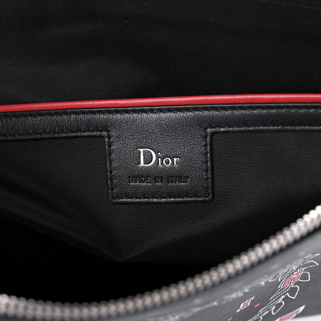 CHRISTIAN DIOR LATENIGHT PARIS CALFSKIN LEATHER CLUTCH WRISTLET