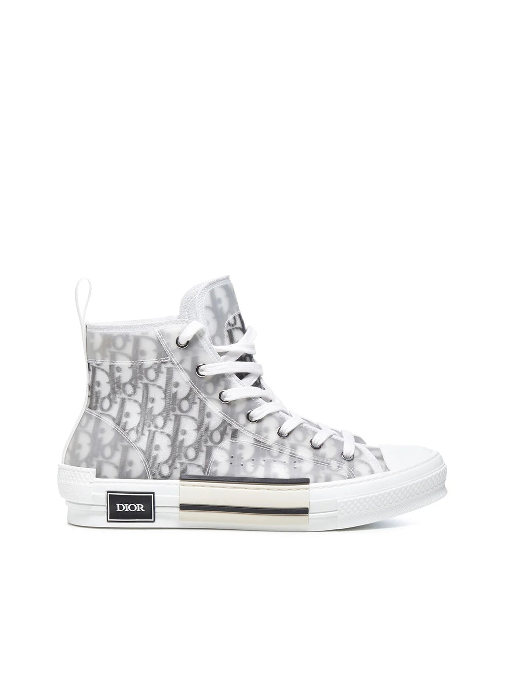 DIOR MEN'S B23 OBLIQUE CANVAS HIGH TOP SNEAKERS