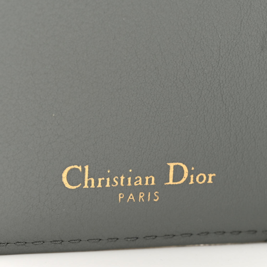 DIOR OBLIQUE SADDLE LOTUS TRI-FOLD WALLET